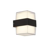 Applique Pittsburgh Alluminio Nero Policarbonato Trasparente Led 6,83W 3000K