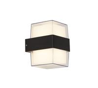 Applique Pittsburgh Alluminio Nero Policarbonato Trasparente Led 6,83W 3000K