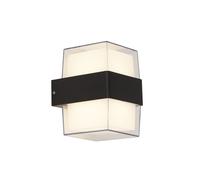 Applique Pittsburgh Alluminio Nero Policarbonato Trasparente Led 6,83W 3000K