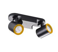 Applique plafoniera 2 diffusori orientabile lampada attacco GU10 soffitto parete [EEK: A]