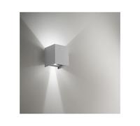 APPLIQUE PLAFONIERA CUBO LED 6W FARO FARETTO LAMPADA DA PARETE MURO DOPPIA LUCE