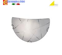 Applique Plafoniera Lampada a Sospensione Vetro Bianco Decorato Lampadario TRIO [EEK: A+]