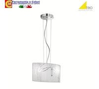 Applique Plafoniera Lampada Sospensione Vetro Bianco Cerchi Lampadario TRIO E27 [EEK: A+]