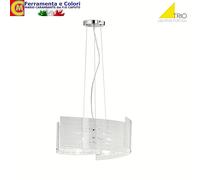 Applique Plafoniera Lampada Sospensione Vetro Bianco Decoro Firm Lampadario TRIO [EEK: A+]