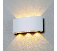 APPLIQUE PLAFONIERA LED 6W FARO FARETTO LAMPADA DA PARETE MURO DOPPIA LUCE 3000K [EEK: A+++]