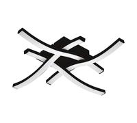 Applique/Plafoniera LED Cabezas-E 2440 lm bianco neutro 7,5x40 cm nero Nero