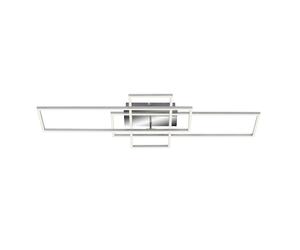 Applique/Plafoniera LED Frame 2500 lm + 1600 lm CCT 104x42 cm Cromo alluminio