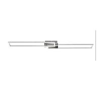 Applique/Plafoniera LED Frames 4400 lm CCT 110x25 cm cromo Alluminio