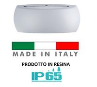 Fumagalli Plafoniera stagna applique da esterno doppia luce Resina E27 LED A+++