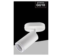 APPLIQUE PLAFONIERA ORIENTABILE DA SOFFITTO PARETE 1 DIFFUSORE LAMPADA GU10 TS-1