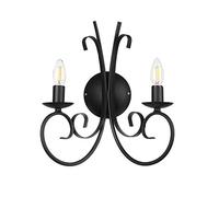 APPLIQUE POMPEI 2 LUCI COL.NERO