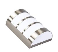 Applique Portalampada Muro colore Acciaio Wall Light da Esterno Lampadine E27