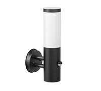 Applique PORU per esterni in acciaio inox nero rotondo rilevatore di movimento
