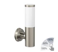 Applique PORU per esterni in acciaio inox rotondo incl. lampada E27 bianca max.
