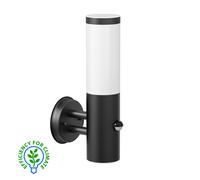 Applique PORU per esterni nero rotondo rilevatore di movimento incl. lampada E27