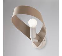 Applique in ferro laccato bianco e tortora 1 luce