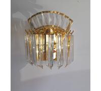 Applique Prismi in vetro Di Murano Da parete classica vintage cristallo Oro Luce