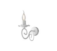 Applique Provenzale Alma 1 Luce Ferro Battuto Bianco Shabby