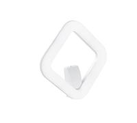 Lampada da parete in alluminio pressofuso QUASAR APPLIQUE QUADRA 20W LED 3000K Dimensioni 21x25,6xh 25,6 cm Luce diretta con diffusore in termoplastico opalino BIANCO BIANCO