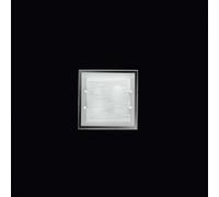 Applique Quadrata Contemporanea Frame Vetro Bianco Satinato 2 Luci E27