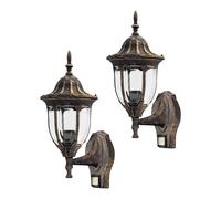 Applique Rabalux Milano E27 con sensore di movimento IP43 2 pezzi