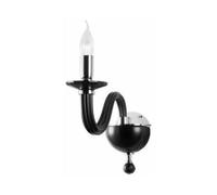 Applique RAVEL 1 luce in vetro lavorato a mano NERO