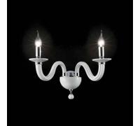 Applique RAVEL 2 luci in vetro lavorato a mano BIANCO