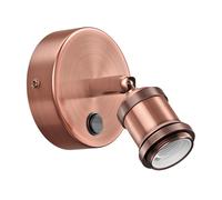 ledscom.de Applique RETRA, interruttore, bronzo opaco, rotondo, 1x E27 max. 60W, lampada decorativa, lampada decorativa, applique, corridoio, corridoio, vecchio, antico, look industriale, tendenza,