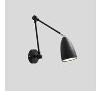 Applique Retrò, Lampada Da Parete Con Braccio Oscillante Telescopico Regolabile In Metallo A 3 Colori, Angolo Di 180°, Apparecchi Di Illuminazione Da Parete E27 In Stile Industriale, For Studi(Black)