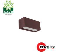 APPLIQUE REVERSO BIDIREZIONALE IP65 COLORE RUGGINE CORTEN CENTURY ATTACCO E27 [EEK: A++]