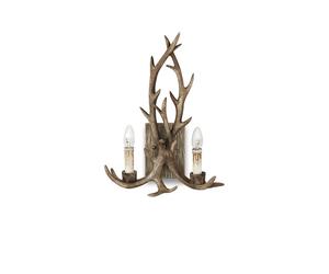 Applique Rustica-Country Chalet Metallo Beige 2 Luci E14