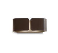 Applique Rustica-Country Clip Metallo Coffee 2 Luci G9 3W 3000K Luce Calda
