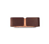 Applique Rustica-Country Clip Metallo Corten 2 Luci E27