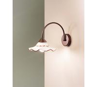 Applique rustico classico in ferro battuto e ceramica a 1 luce DP208