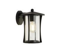 Applique Rustico-Country Pagoda Alluminio Nero Vetro Trasparente 1 Luce E27 [EEK: A++]