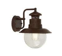 Applique Rustico-Country Stazione Acciaio Marrone 1 Luce E27