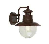 Applique Rustico-Country Stazione Acciaio Marrone 1 Luce E27