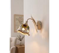 Applique rustico in ceramica siciliana girasole a 1 luce coll. Alma