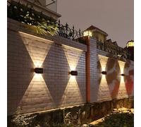Applique Segnapasso Da Esterno A Parete Energia Solare Pannello Up And Down 6led