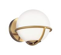 Applique Sfera In Vetro E Metallo Inclusa In Ottone G9 LED Vintage