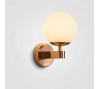 Applique Sfera Moderna G9 Oro/Bronzo 10cm | Lampada Parete Design Elegante | Diffusore Opalino PE | Luce Decorativa Interni Camera Soggiorno Corridoio