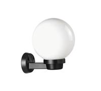 Applique Da Esterno Contemporanea Globo Termoplastica E Nero 1 Luce E27