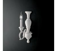 Applique Shabby Chic Fiorenza Legno Bianco 1 Luce E14 [EEK: A++]