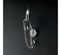 Applique Shabby Chic Magda Metallo E Cristallo Cromo 1 Luce E14 [EEK: A++]