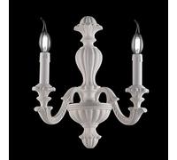 Applique Shabby In Legno Bianco Shabby Leonardo 2 Luci