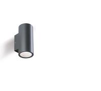 Punto luce in alluminio pressofuso SINO APPLIQUE DOPPIA Dimensioni 5,8x7,4xh 12,8 cm Diffusore in vetro trasparente3W 3W LED 4000K colore GRAFITE GRAFITE