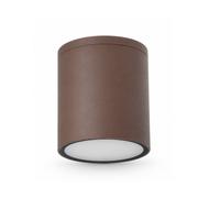 APPLIQUE SOFFITTO CILINDRICA DA ESTERNO IP54 CON PORTALAMPADA GU10 ROSSO RUGGINE