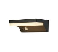 Applique Solare Alluminio Nero Policarbonato Bianco Led 2W 3000K Luce Bassa