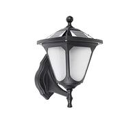 Applique Solare con Finitura Nera Opaca in Alluminio pressofuso 3000K/4500K/6500K, de da Esterno per casa, Lanterna Moderna per Patio, Veranda, Cortile, Giardino.