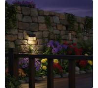 Applique Solare da Esterno Cambio Colore Luce Murale RGB per Cortile,